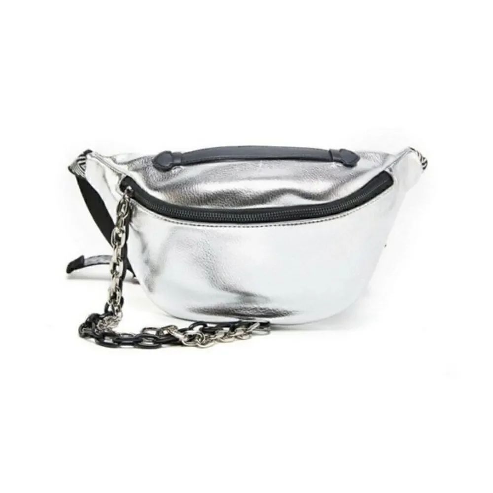 NWT Like Dreams Belt Bag Silver Tone Chain Medium Size
